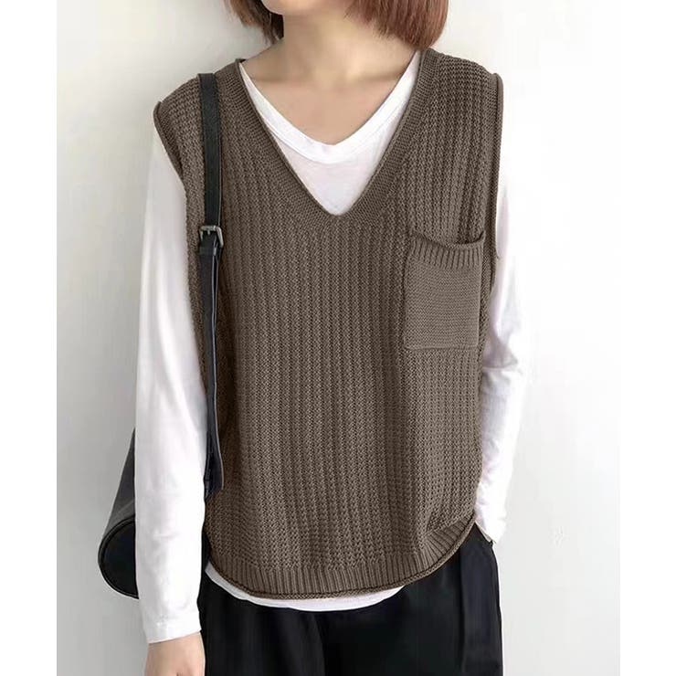 ニットベスト レディース vネック 秋冬 | Miniministore | 詳細画像5 