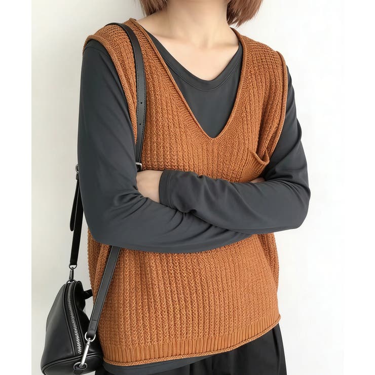 ニットベスト レディース vネック 秋冬 | Miniministore | 詳細画像8 