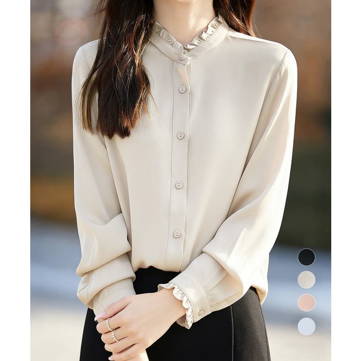 フリルブラウス 長袖 レディース 春夏秋 | Miniministore | 詳細画像1 