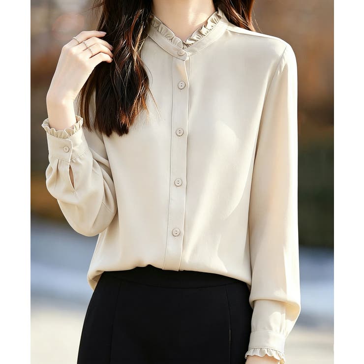 フリルブラウス 長袖 レディース 春夏秋 | Miniministore | 詳細画像2 