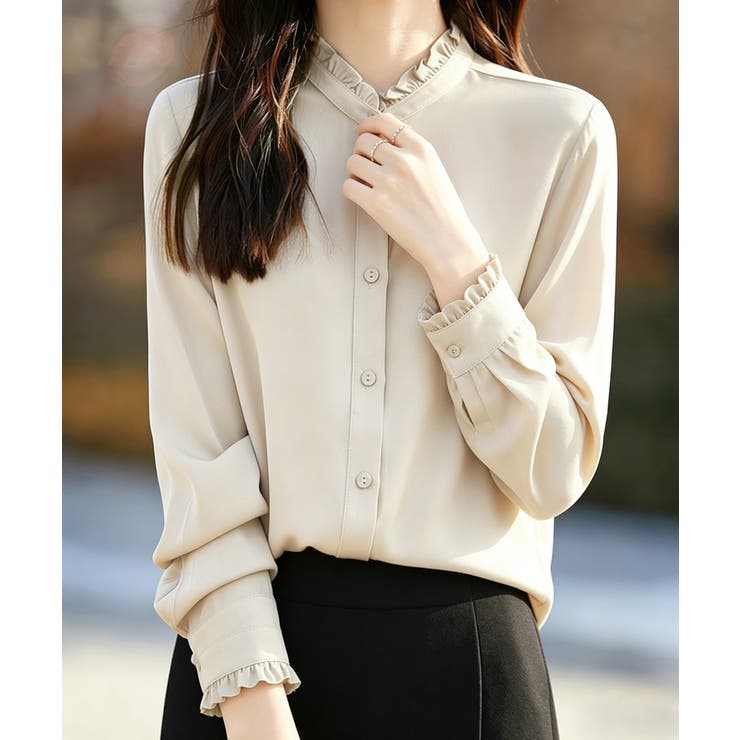 フリルブラウス 長袖 レディース 春夏秋 | Miniministore | 詳細画像3 
