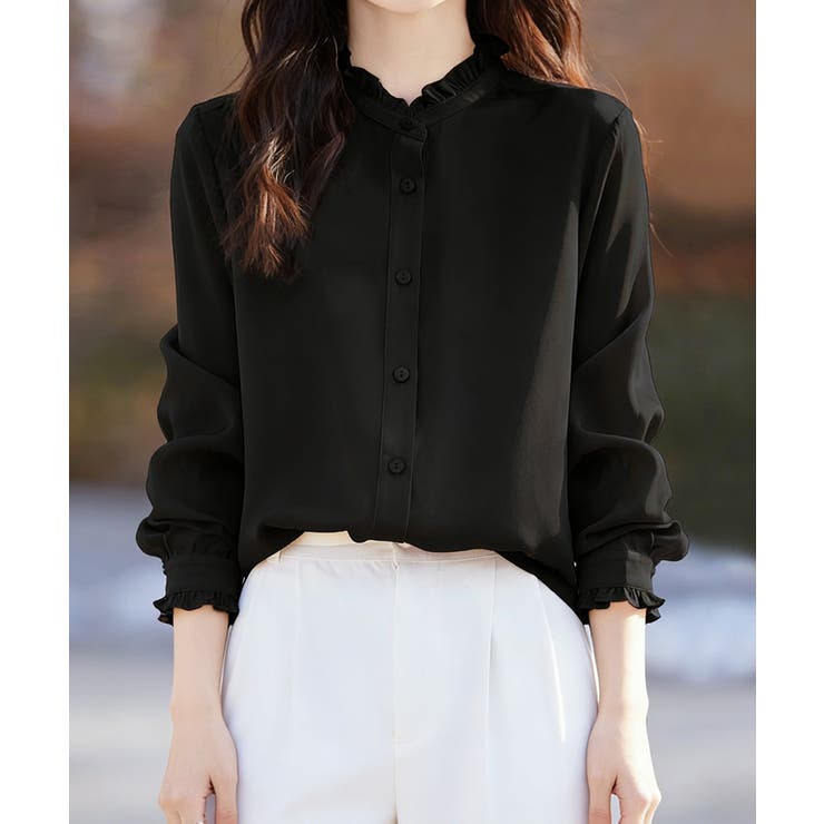 フリルブラウス 長袖 レディース 春夏秋 | Miniministore | 詳細画像4 