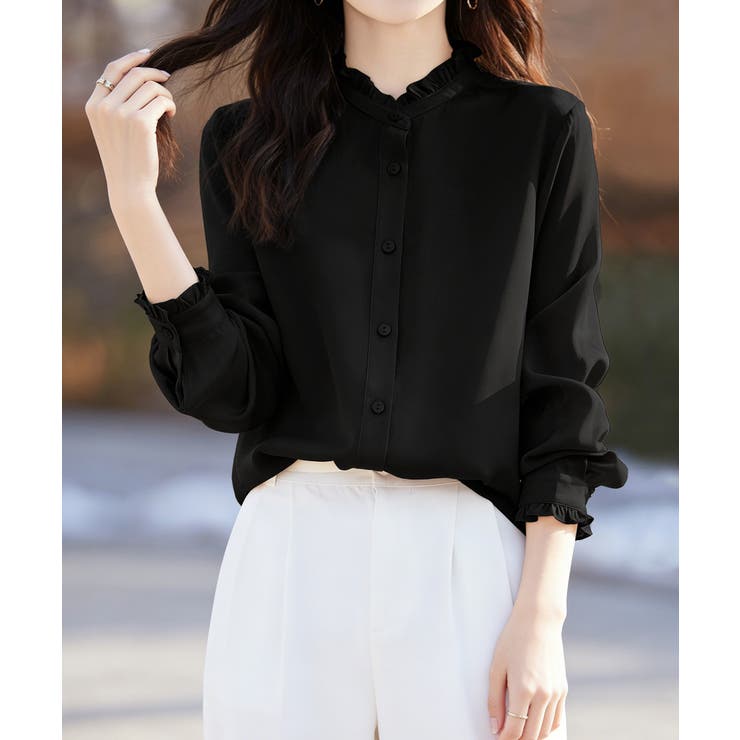 フリルブラウス 長袖 レディース 春夏秋 | Miniministore | 詳細画像5 