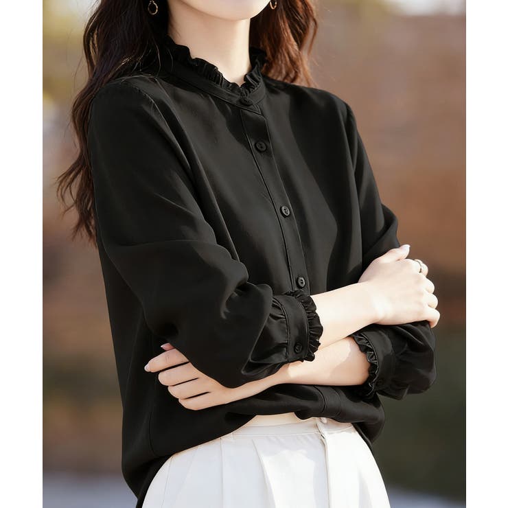 フリルブラウス 長袖 レディース 春夏秋 | Miniministore | 詳細画像6 