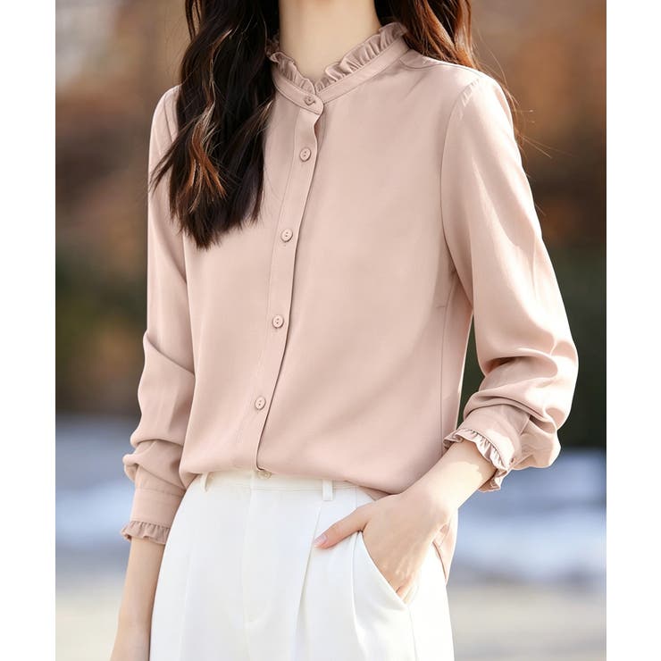 フリルブラウス 長袖 レディース 春夏秋 | Miniministore | 詳細画像7 