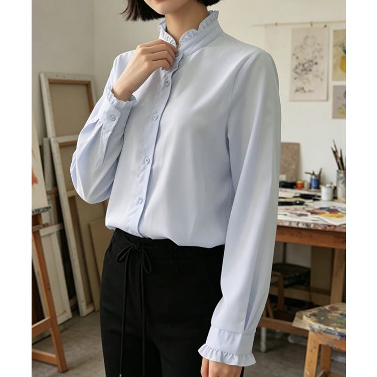 フリルブラウス 長袖 レディース 春夏秋 | Miniministore | 詳細画像9 