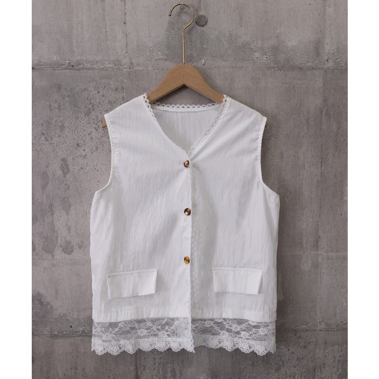Vネックレースベスト レディース 重ね着 | Miniministore | 詳細画像11 