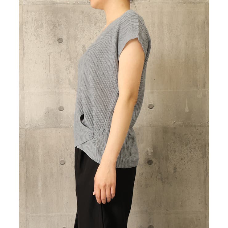 フレンチスリーブサマーニットトップス夏服 | Miniministore | 詳細画像12 
