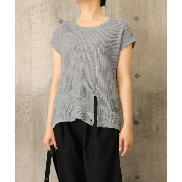 フレンチスリーブサマーニットトップス夏服 | Miniministore | 詳細画像14 