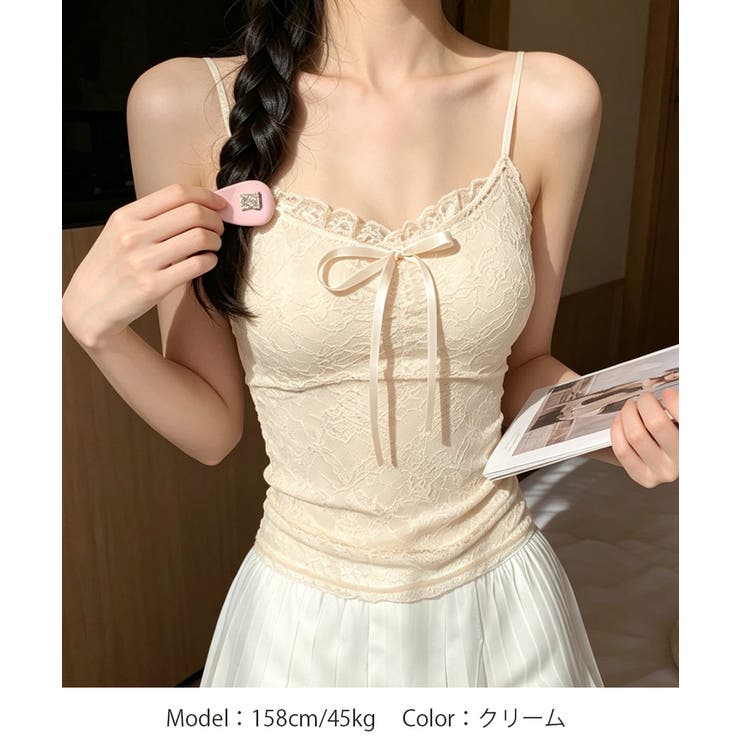 レースキャミソールパッド付きインナー夏服 | Miniministore | 詳細画像8 