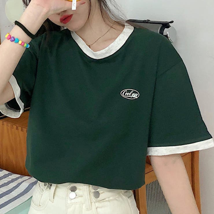 【福袋セール】の商品 バイカラーTシャツ カジュアル[品番：II000008760 韓国半袖 Mサイズ