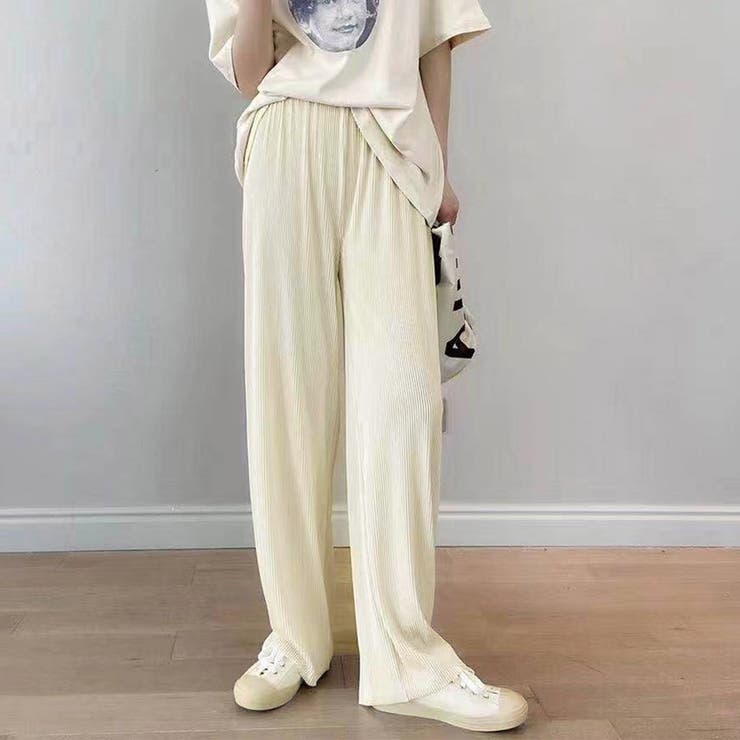 プリーツパンツ セルフカットワイドパンツ [品番：AGCW0001734]｜ANGELCLOSET（エンジェルクローゼット）のレディースファッション通販｜SHOPLIST（ショップリスト）