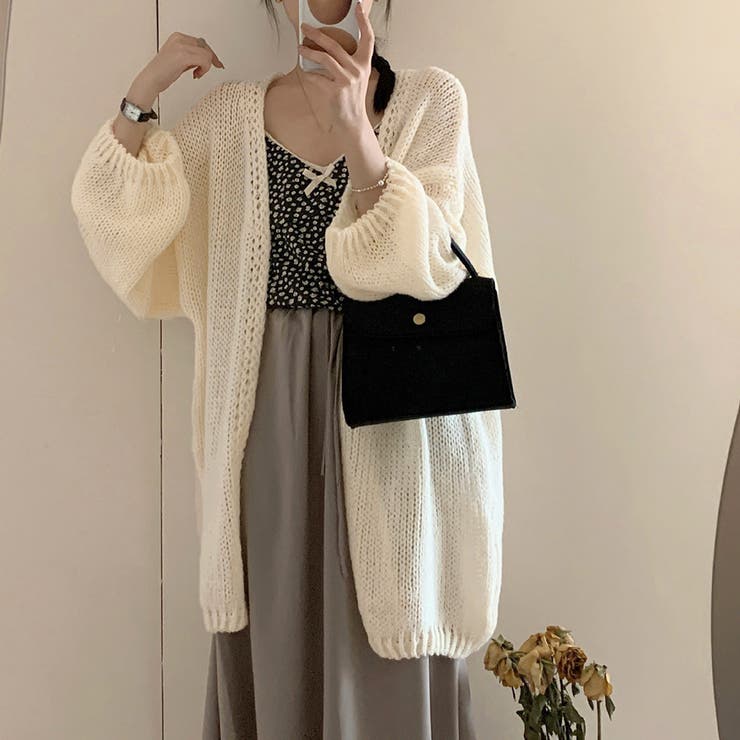 アイボリー | トッパーカーディガン ニット レディース | Miniministore