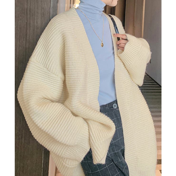 ベージュ | ニットカーディガン 中厚手レディース韓国 | Miniministore