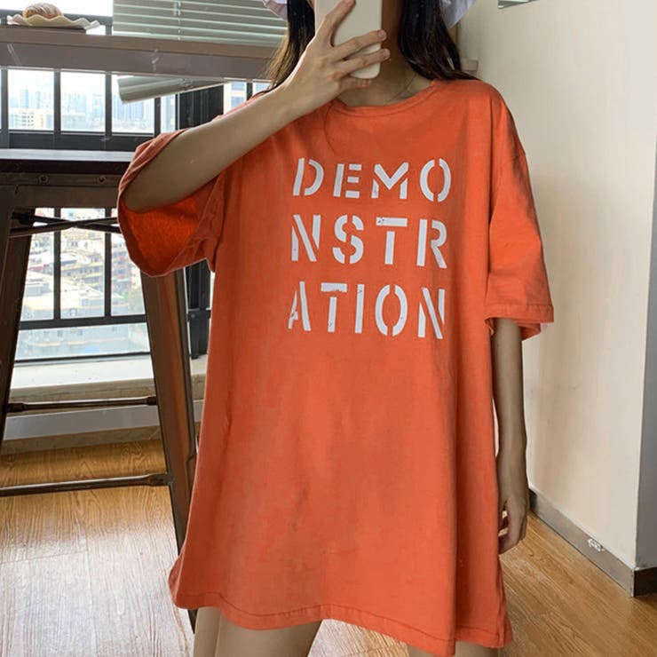 ロング ロゴtシャツ レディース 半袖[品番：II000005460