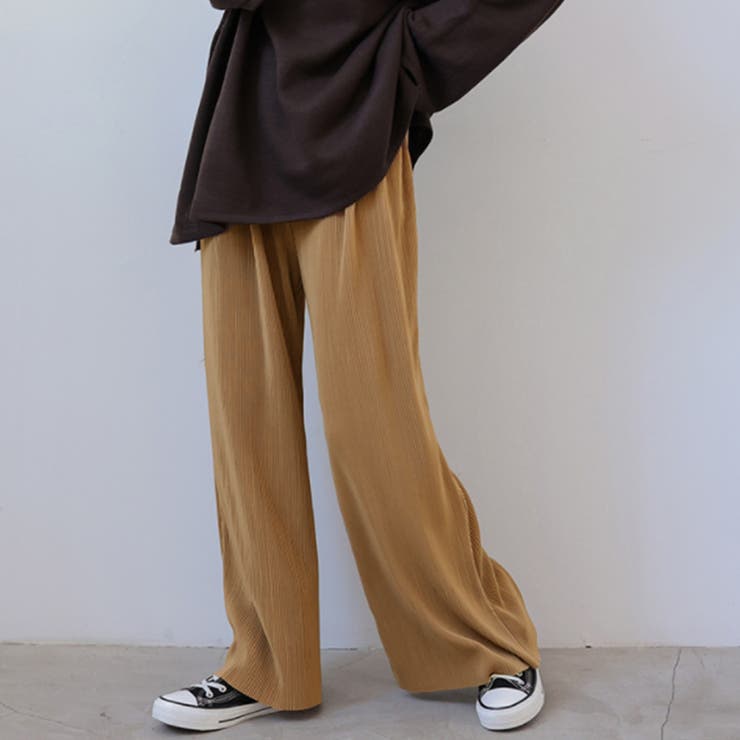 アコーディオンプリーツルーズワイドパンツ[品番：II000006167