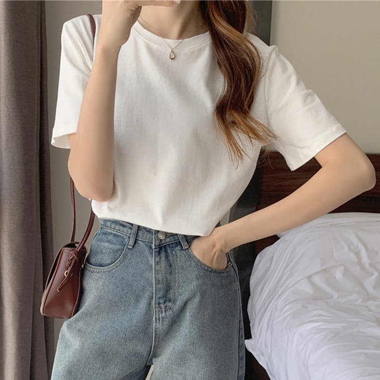 ホワイト | カラーTシャツ レディース 無地tシャツ | Miniministore