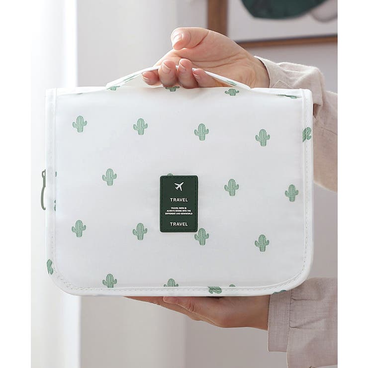 ホワイト | 吊り下げメイクポーチ大容量トラベルポーチ | Miniministore