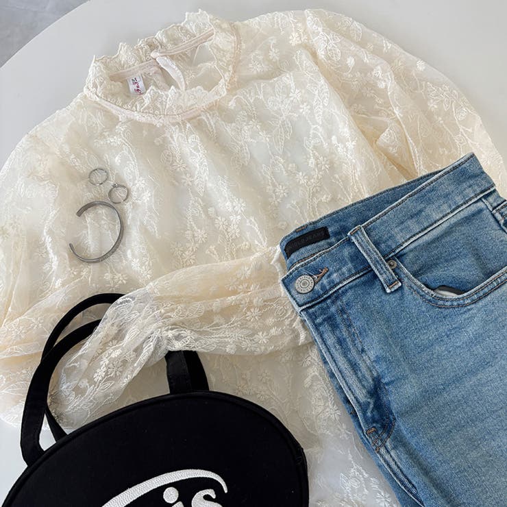 SEZANE IRÈNE BLOSE 34 カットワークレースブラウス 長袖 - メルカリ