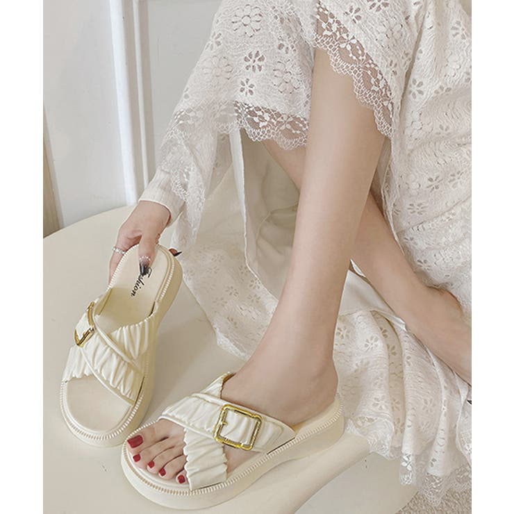 厚底サンダル クロスベルトサンダル韓国風 | Miniministore | 詳細画像3 