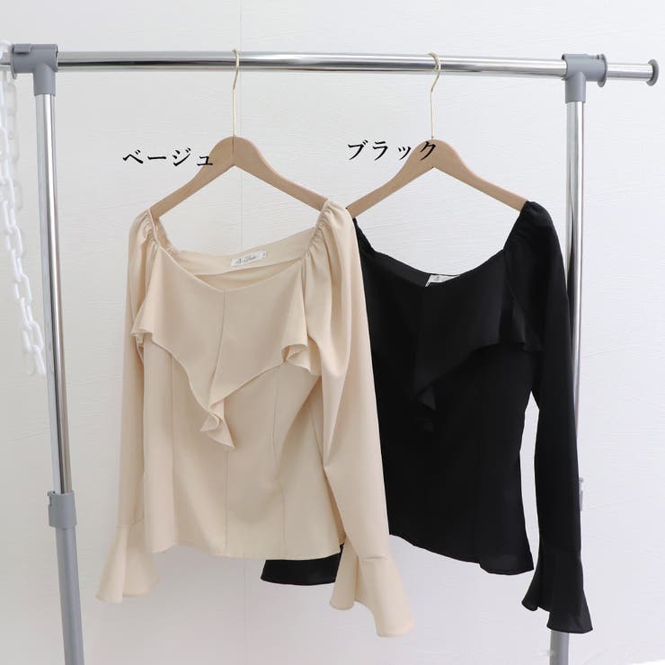 韓国ファッション 長袖ブラウス フリル襟 | Miniministore | 詳細画像2 
