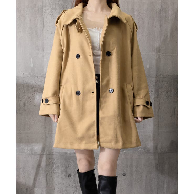 ダブルブレストトレンチコートミディアム丈 | Miniministore | 詳細画像15 