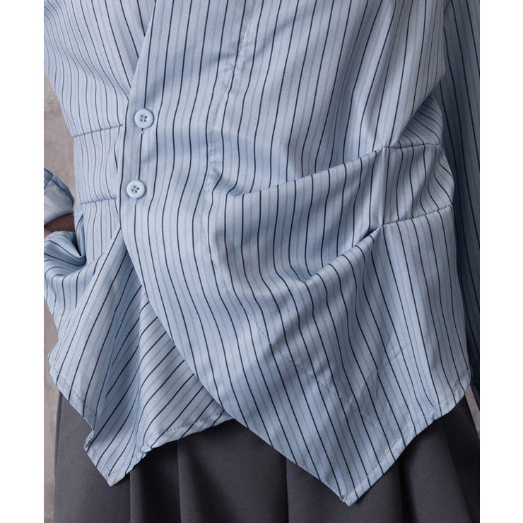 長袖ラップブラウス カシュクール春服秋服 | Miniministore | 詳細画像17 