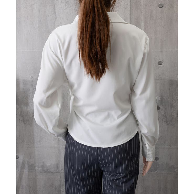 長袖ラップブラウス カシュクール春服秋服 | Miniministore | 詳細画像21 