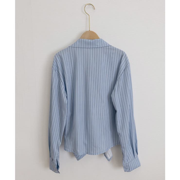 長袖ラップブラウス カシュクール春服秋服 | Miniministore | 詳細画像23 