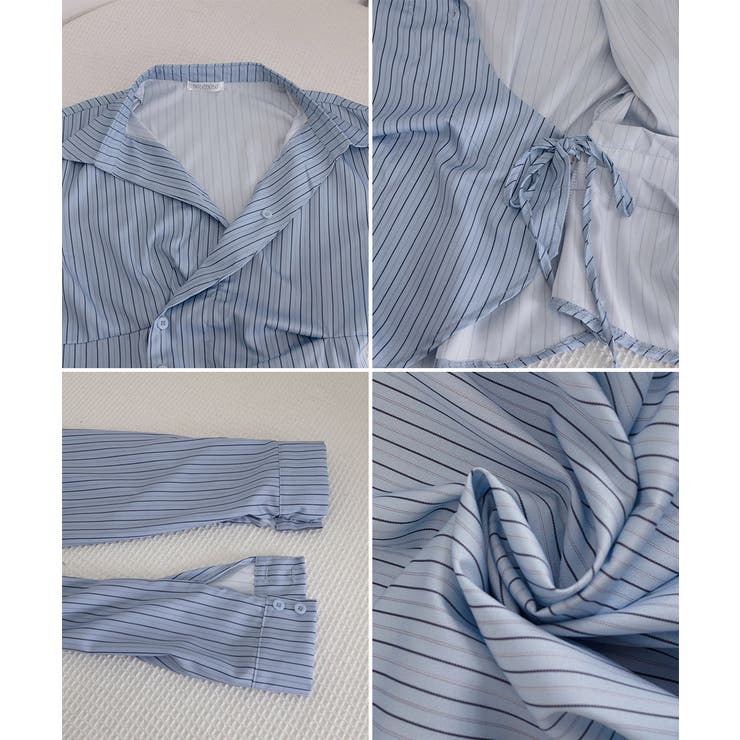 長袖ラップブラウス カシュクール春服秋服 | Miniministore | 詳細画像35 