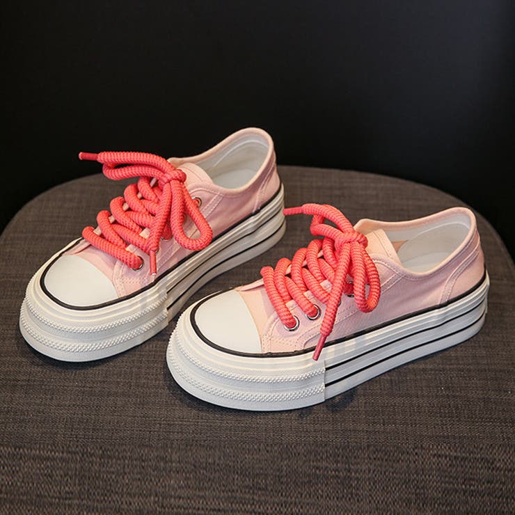 厚底スニーカー 韓国キャンバススニーカー[品番：II000010889