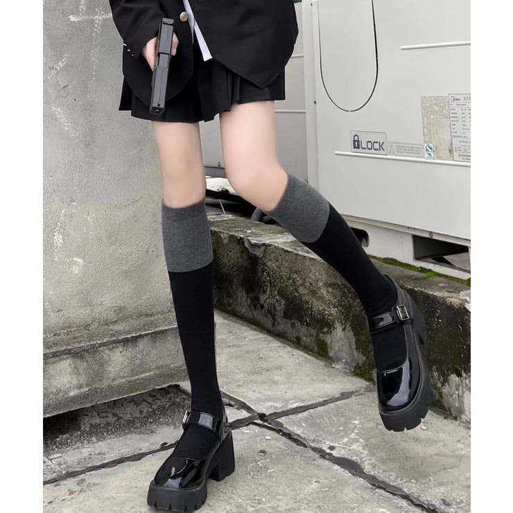 ニーハイソックス バイカラーレッグウェア | Miniministore | 詳細画像4 
