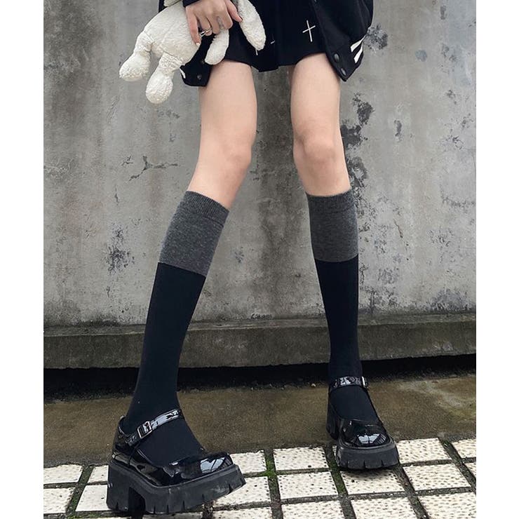 ニーハイソックス バイカラーレッグウェア | Miniministore | 詳細画像5 