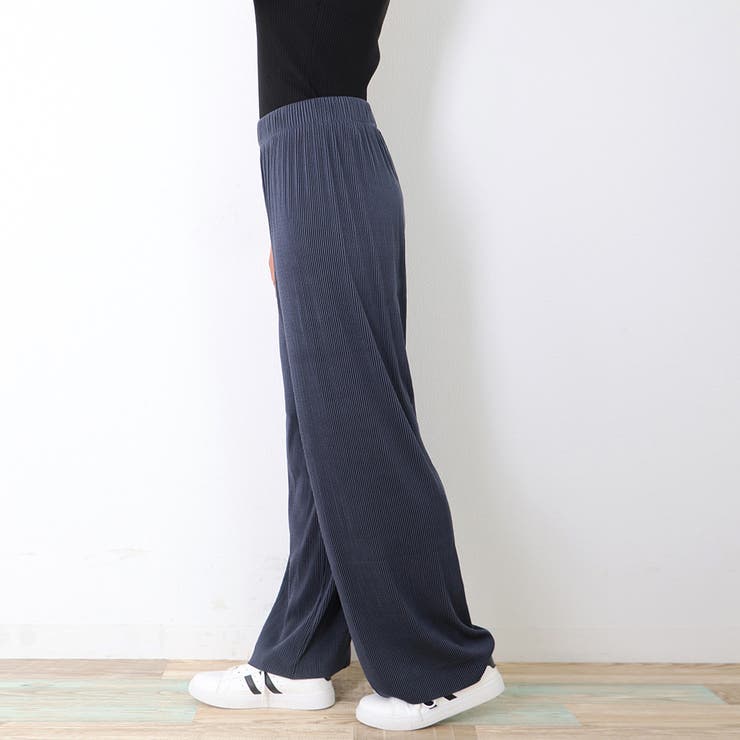 プリーツパンツ セルフカットワイドパンツ | Miniministore | 詳細画像21 
