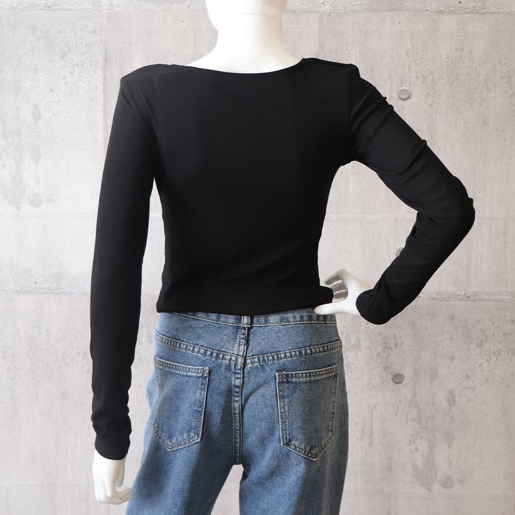 Vネック カットソー 着やせ 長袖 | Miniministore | 詳細画像13 