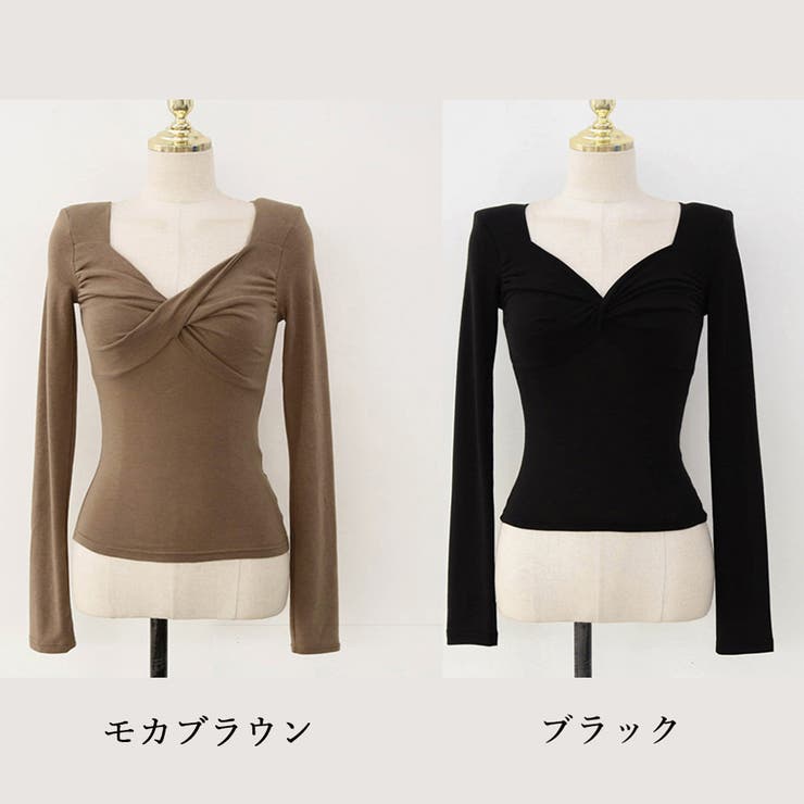 Vネック カットソー 着やせ 長袖 | Miniministore | 詳細画像2 