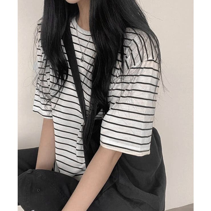 ボーダー柄tシャツ レディース 半袖夏服 | Miniministore | 詳細画像5 