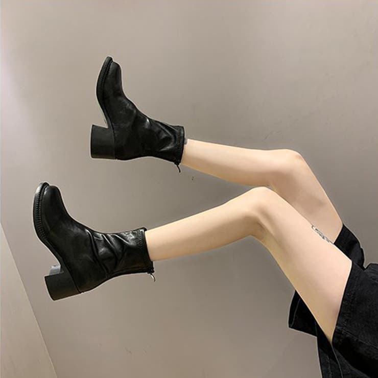 ストレッチブーツ チャンキーヒール 美脚 ストレッチブーツ チャンキーヒール 美脚
