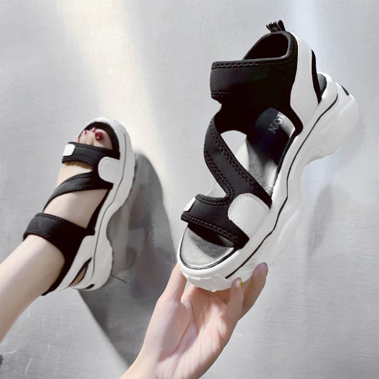 厚底 スポーツサンダル マジックテープ | Miniministore | 詳細画像4 