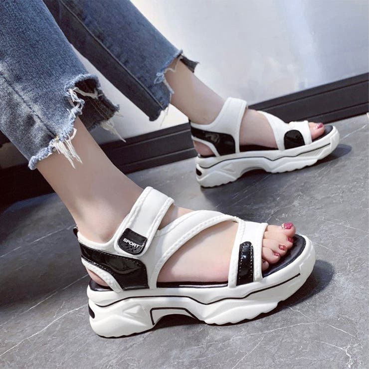 厚底 スポーツサンダル マジックテープ | Miniministore | 詳細画像6 