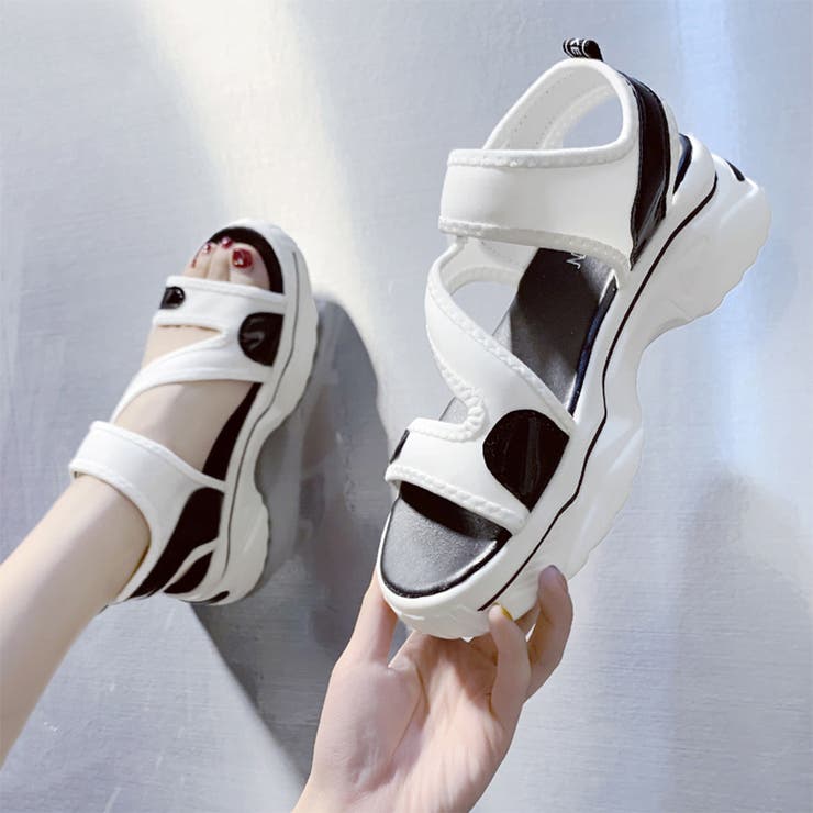 厚底 スポーツサンダル マジックテープ | Miniministore | 詳細画像9 