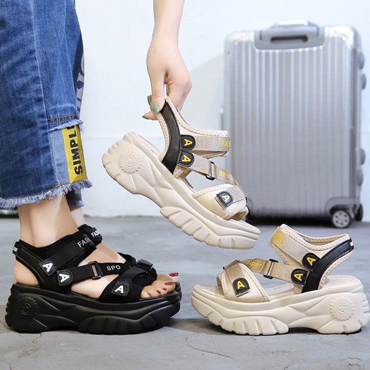 厚底スポーツサンダル ベルクロサンダル夏 | Miniministore | 詳細画像10 