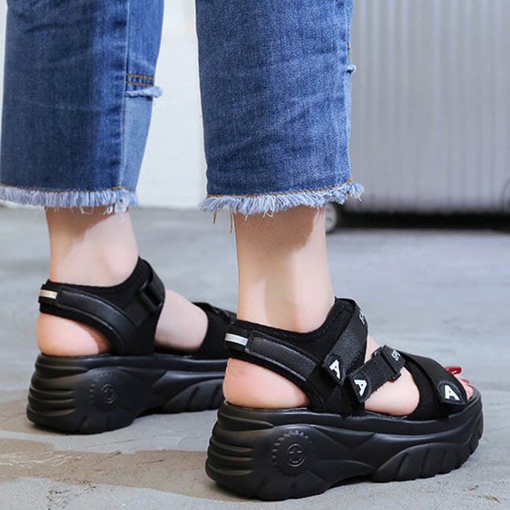 厚底スポーツサンダル ベルクロサンダル夏 | Miniministore | 詳細画像12 