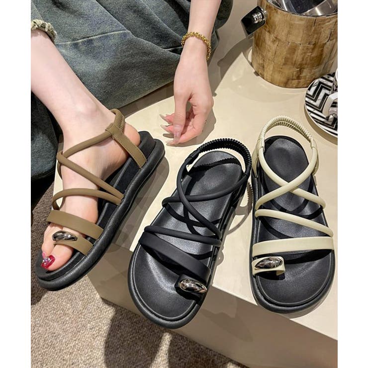 ストラップサンダル厚底親指トングサンダル | Miniministore | 詳細画像2 