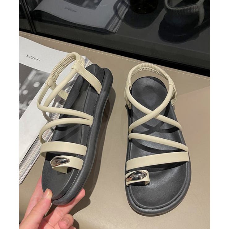 ストラップサンダル厚底親指トングサンダル[品番：II000011578
