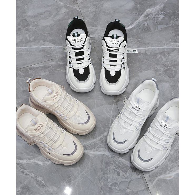 厚底ダッドスニーカー レースアップ 韓国 | Miniministore | 詳細画像19 