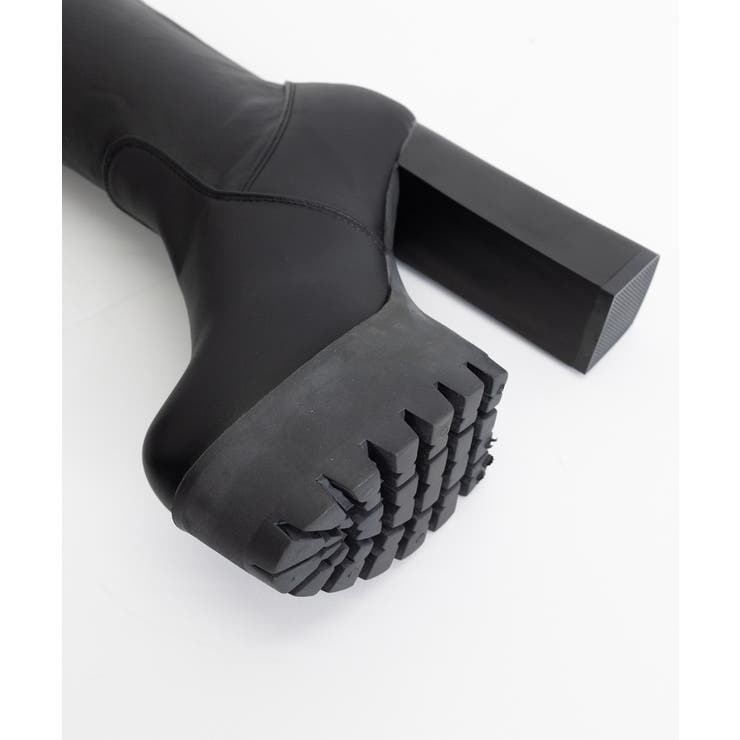 ニーハイブーツ厚底 フィットロングブーツ | Miniministore | 詳細画像35 