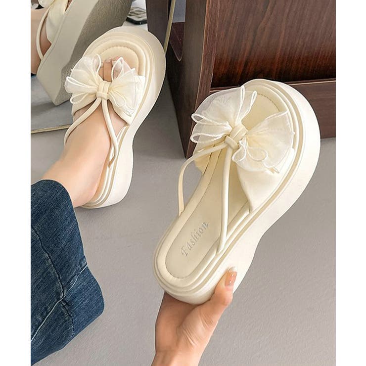 ビッグリボン厚底サンダル 履きやすい夏靴 | Miniministore | 詳細画像8 
