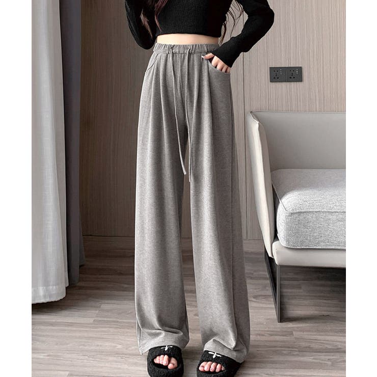 薄手スウェットパンツ 韓国風ワイドパンツ | Miniministore | 詳細画像4 