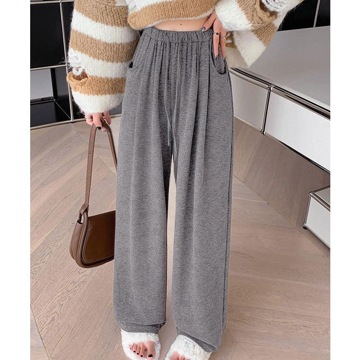 薄手スウェットパンツ 韓国風ワイドパンツ | Miniministore | 詳細画像9 